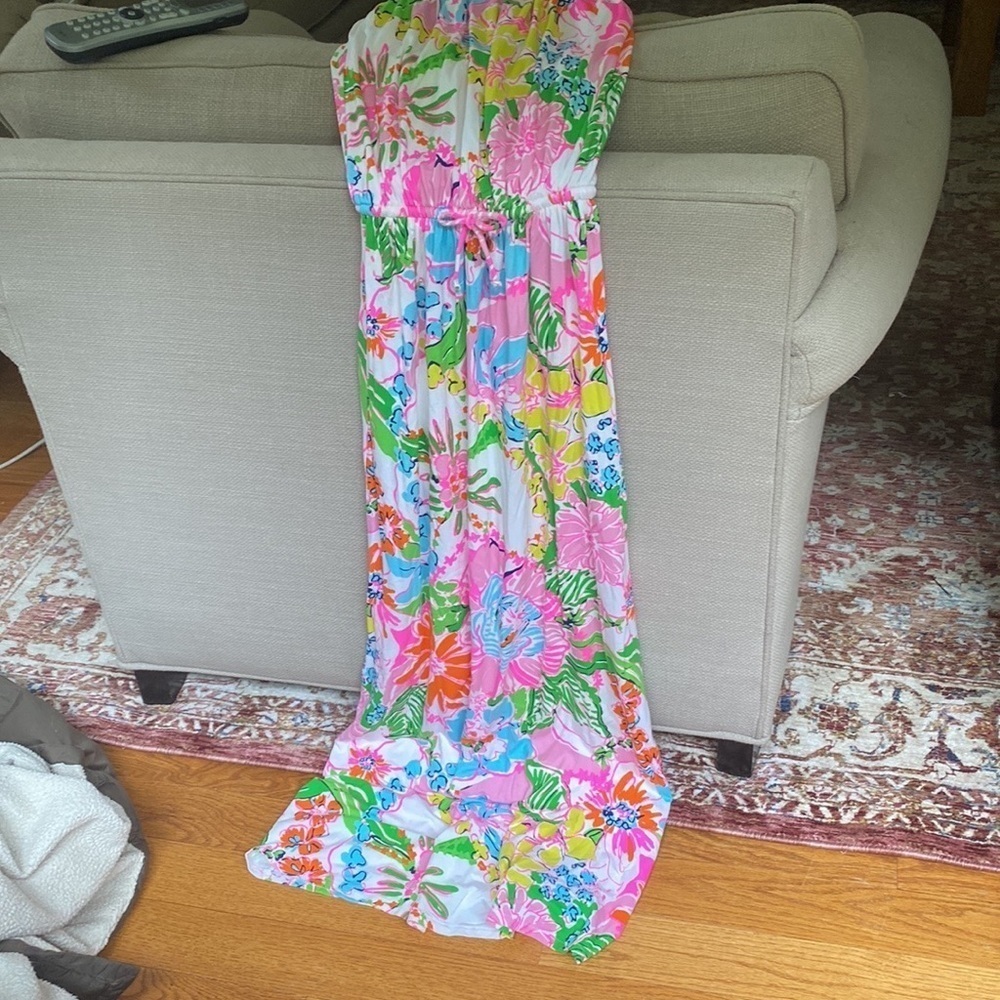 Lilly Pulitzer for Target Strapless Nosey Posey Maxi Dress - Picture 3 of 12
